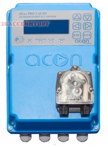 Система безхлорной дезинфекции SilverPRO COMBO 5.2 Acon Комплексная система безхлорной дезинфекции ионами серебра и меди и автоматического управления плавательным бассейном до 100м3.