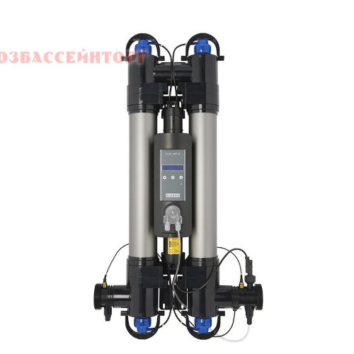 Установка ультрафиолетовая Steriliser UV-C HPR-110-EU + DLife indicator ELECRO Установка ультрафиолетовая Elecro Steriliser UV-C с датчиком потока и DLife индикатором предназначена для обеззараживания воды в плавательных бассейнах объёмом до 100 м3. Максимальный поток 32 м3/ч. Мощность: 2 лампы х 55 Вт. Напряжение 220 В.