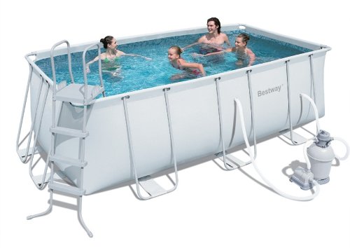 Бассейн каркасный прямоугольный 412 х 201 х 122 Bestway (56457) Каркасный бассейн Bestway 56457 станет отличным дополнением к отдыху на природе. Иметь возможность искупаться в любой момент, находясь на даче – о такой возможности мечтают многие. Модель 56457 укомплектована песковой фильтровальной установкой Flow Clear (производительность 2006 л/час)!