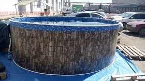 Морозоустойчивый бассейн д. 3,6 м Laguna Сборный недорогой металлический бассейн прекрасно подходит для семейного отдыха рядом с загородным домом. Бассейн круглый, диаметром 360 см, высотой 125 см, объем 12,6 м3. Три варианта цвета - "шоколад", "камень", "сосна".