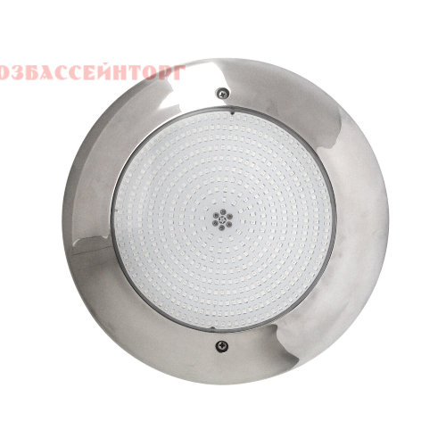 Прожектор из стали светодиодный White HT201S 546LED NW (36 Вт/12 В) Aquaviva Светодиодный прожектор белого свечения из нержавеющей стали AISI316 Aquaviva HT201S 546LED обеспечивает превосходное освещение бассейнов и SPA. Установка прожектора производится без закладных ниш/с закладной, без склеивания и заземления. 