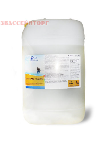 Жидкий хлор 28 л Кемохлор Chemoform Жидкий Кемохлор Chemoform предназначен к использованию в общественных или частных бассейнах. Препарат подходит для любых автоматических дозирующих станций