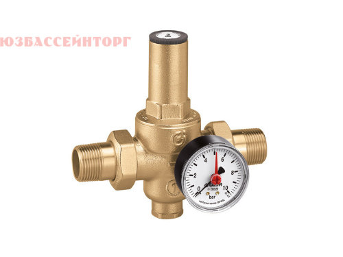Редуктор давления CALEFFI Латунный корпус.
Соединения НР с накидной гайкой.