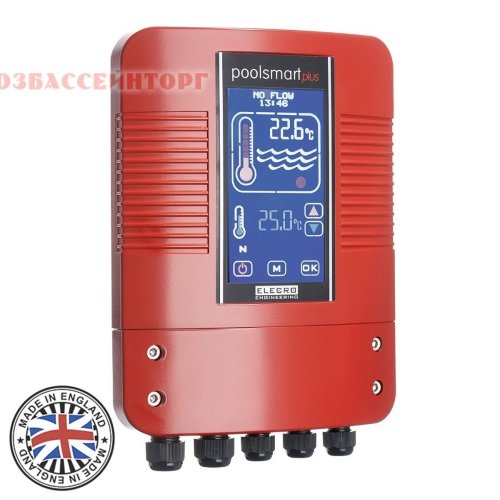 Цифровой контроллер Poolsmart Plus для теплообменников G2/SST Elecro Цифровой контроллер Poolsmart Plus Elecro для управления теплообменниками. Прибор оснащен сенсорным дисплеем, что позволяет управлять всеми опциями обогрева вашего бассейна одним нажатием пальца.