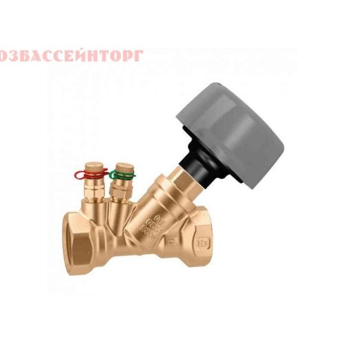 Ручной латунный балансировочный клапан CALEFFI Латунный, встроенная трубка Вентури.